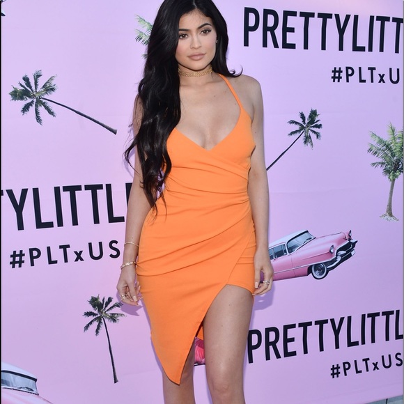 Orange Wrap Dress - Picture 2 of 8